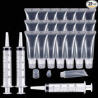 Rolybag 22 Packs Lip gloss Empty Tubes Containers(10ml),Travel empty bottle,Refillable Soft Cosmetic Squeeze Tubes For Women &Girls DIY Lip Gloss Cosmetics
