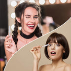 Chumia 2 Pcs Electric Eyebrow Trimmer Women Precision Face Razors Mini Shaver with Comb Christmas Women Gift Battery Operated Personal Epilator for Face Neck Fuzz Lips Leg(Gold, Light Pink)