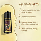 Dark Brown Hair Dye Shampoo for Men and Women, Hair Color Shampoo For Home Use, 16.9 Fl Oz (Dark Brown)