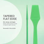 Pana 100pcs Cosmetic Make Up Disposable Plastic 2.5" Spatulas Skin Care Facial Cream Mask Spatula (100 Pieces in a Container) (APPLE GREEN)