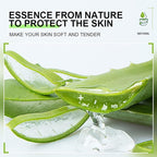 Organic Aloe Vera Gel, Aloe Vera Gel for Face, Body and Hair, Deeply Hydrating, Nourishing After Sun Skin Care, Aloe Vera Soothing Gel Cooling Cooling, Calming and Soothing 6.76 Fl Oz