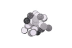 Round Metal Stickers 26mm 30-Pack for Non-Magnetized Makeup