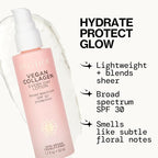 Pacifica Face Moisturizer - Vegan Collagen Face Lotion SPF 30 Broad Spectrum Sunscreen Every Day Face Lotion, UVA/UVB Protection for All Skin Types, Lightweight, Hydrating, Cruelty Free