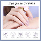 phoenixy Gel Nail Polish Kit with U V Light 48W, 44 Pcs 72 Effect Gel Nail Polish Set Base Glitter Top Coat Manicure Nail Tools Gifts for Women