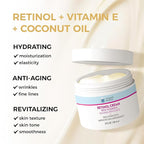 Vitamin World Retinol Cream 100,000 IU 8 oz., Gentle Retinol Night Cream for Face with Retinyl Palmitate & Dual Vitamin E & Coconut Oil, Face Moisturizer, Anti-Aging Wrinkle Cream