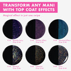 Olive & June Long Lasting Nail Polish Top Coat - Sparkle Fairy | Gel-Like Finish | No Lamp Needed, Lasts up to 10 days | Salon-Quality at Home | Vegan & Cruelty-Free, Chip-Resistant | Iridescent Flake