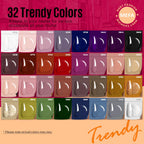 MEFA Fall Gel Nail Polish Set, 32 Colors Burgundy Red Gel Polish Set Champagne Gold Glitter Nail Polish Soak Off Dark Red Purple Shimmer Nude Brown Gel Nail Gifts for Women Girl DIY Salon