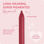 ColourPop Lippie Lip Pencil - High-Pigment, Long-Lasting Lip Liner - Sharpenable Lip Liner Pencil for High-Impact Lip Color - Vegan, Cream Formula with Precise Application - Bichette (0.04 oz)
