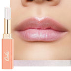 Oulac Moisturizing Shine Lipstick - Giltter Tinted Lip Balm Hydrating, Lip Plumper, Glossy Finish, Sheer Coverage with Pearlescent, Smooth for All Skin, Cracked and Chapped Lips, 2.2g/0.07oz (S03)