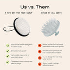 Jupiter Scalp Exfoliator - Scalp Massager Tool for Wet & Dry Hair - Ergonomic Detangler Brush - Dandruff Comb & Scrub to Remove Dandruff & Buildup and Support Circulation - Black