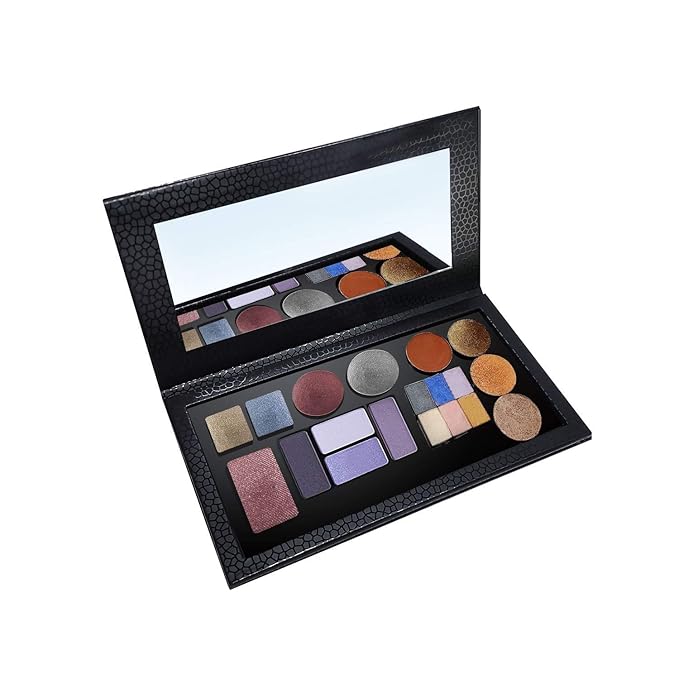 Magnetic Palette Empty Eyeshadow Makeup Palette with Shatterproof Mirror for Eyeshadow Lipstick Blush Powder (Black)