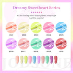 JODSONE 12 Bottles of Gel Nail Polish Set Glossy Top Coat Base Coat Gel Polish Ideal for Holiday Gift Giving