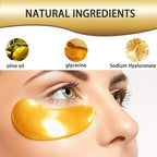 Under Eye Patches for Dark Circles and Puffy Eyes (30 Pairs), 24K Gold Eye Masks for Reducing Wrinkles and Fine Lines Under eye, Collagen Eye Gel Pads Improve and Firm Eye Skin, Natural Extract