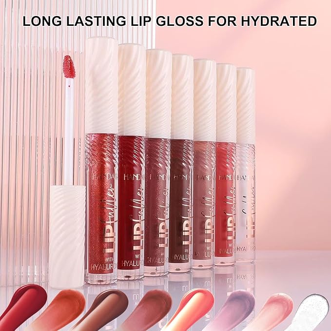 ﻿Rose Tan lip plumper gloss Tinted Glitter Lipgloss Lip Oil Teens Moisturizing Lipstick Lip Balm High Shine And Vegan Plumping Lip Gloss For Women Girls Long-Lasting Dry Lip Care Lip Gloss 05