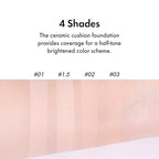 Amuse SEOUL Ceramic Skin Perfector Cushion Foundation Refill | Long-lasting, Lightweight, Semi-matte, Flawless Coverage, Hypoallergenic, Korean Beauty, Vegan(15g / 0.52 oz.) ([Refill] 03 HONEY)