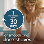 Gillette Venus Platinum Extra Smooth Metal Handle Women's Razor Handle + 4 Blade Refills, Pivoting Head and Ribbon of Moisture