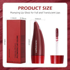 Juicy Lip Plumping Gloss, Pink Tinted Lip Gloss Lip Plumper, Hydrating Moisturizing Lip Tint Stain, Highly Pigmented Shine Glossy Lip Oil, Long-Lasting Lip Gloss For Women Girls Dry Lip Care-01#
