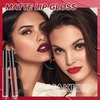 evpct 3Pcs Dark Red Deep Red Oxblood Red Matte Liquid Lipstick Lip Stain Sets for Women Matte+Lipstick Long Lasting Permanent 24 hr Hours Magic Lipstick 24 Hours original Waterproof 26