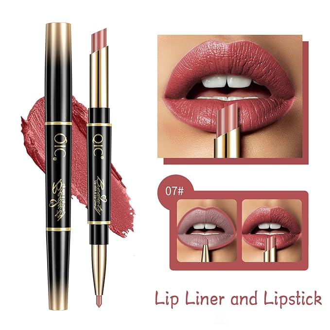 Bean Pink Lip Liner and Lipstick for Women, Long