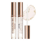 3 PACK Lip Oil Gloss, Hydrating Non-Sticky Lip Oil, 100% Natural Oil Clear Lip Gloss, Lightweight Lip Moisturizer (Rosegold & Rosehip & Mango Butter)