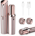 tuokiy Facial Hair Remover for Women, Face Shaver for Women, Lady Face Electric Razor for Lip, Chin, Peach Fuzz, 2 Replacement Heads and USB Rechargeable