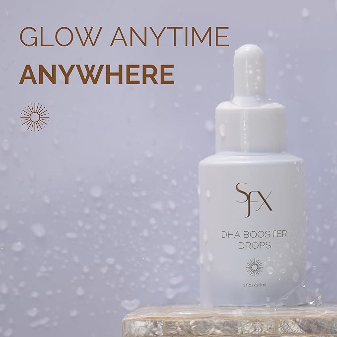 SunFX DHA Tanning Drops - Customizable Self-Tanning Drops for Lotions & Spray Tanning Solutions - Professional-Grade Formula for Natural, Streak-Free Glow - Vegan, Cruelty-Free, 1oz