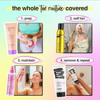 b.tan Self Tanner Bronzing Mist | Fast, 1 Hour Express Sunless Tanning Spray, No Fake Tan Smell, Dark Bronzing Glow, Face & Body, No Added Nasties, Vegan & Cruelty Free, 7 Fl Oz