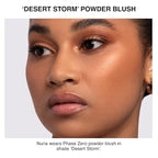 Makeup Powder Blusher - "Desert Storm" - 4g / 0.141 oz - Full Coverage, Natural Blush - Soft, Buildable Pink, Coral, Peach & Golden Hues