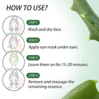 Aloe Vera Eye Masks - 60 Pcs - Reduce Puffy Eyes & Dark Circles, Firm & Improve Under Eye Skin, Pure Natural Extracts for Youthful Appearance & Reduction of Fine Lines and Wrinkles
