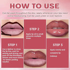 Peel Off Lip Liner Stain Tattoo, Long Lasting Waterproof Lip Stain Peel off, Tattoo Pink Lip Liner and Lip Gloss Combo, Non-Stick Cup Nourishing Lip Gloss Set Lipstick Makeup