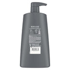 DOVE MEN + CARE Shampoo Charcoal + Clay 3 Count For Healthy-Looking Hair Naturally Derived Plant Based Cleansers 25.4 oz