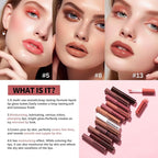 Butter Gloss Lip Gloss Set,Moisturizing Nourishing Hydrating Lip Glaze,Glass Lip Lipstick,Non-Sticky Lip Gloss,Lip Plumping Oil-Pack Of 2 (04 Oolong Milk Tea and 06 White Peach Juice)