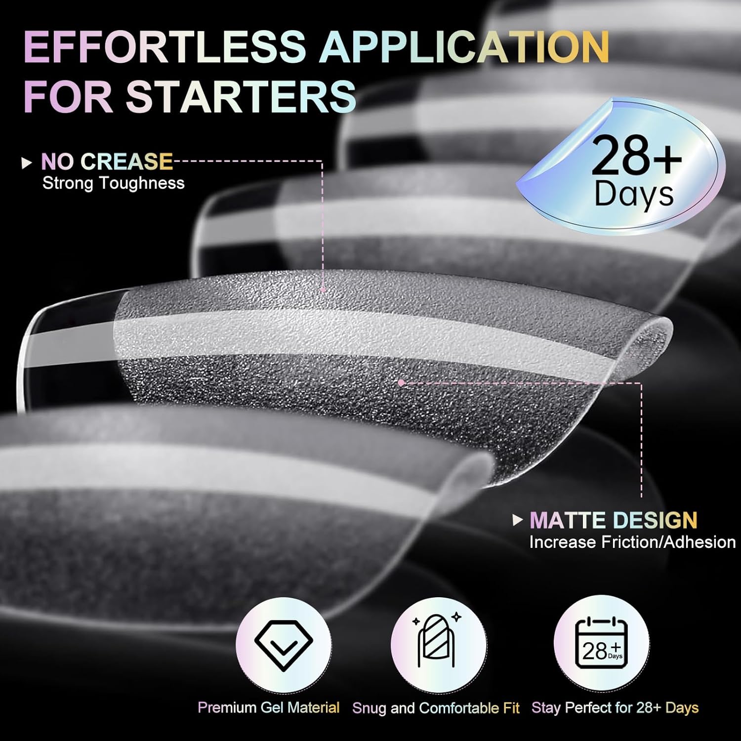 Extra Short Coffin Nail Tips, 240Pcs Soft Gel Nails, Half Matte Full Cover False Nail Tips for Nail Extension, Manicure, Home DIY, Salon, 12 Sizes, Pre-Shaped Acrylic Gelly Nails