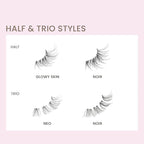 KISS The New Natural Effortless Minimal Look False Eyelashes 12mm, Half Strip Lash Single Pack, NNH01, 1 Pair