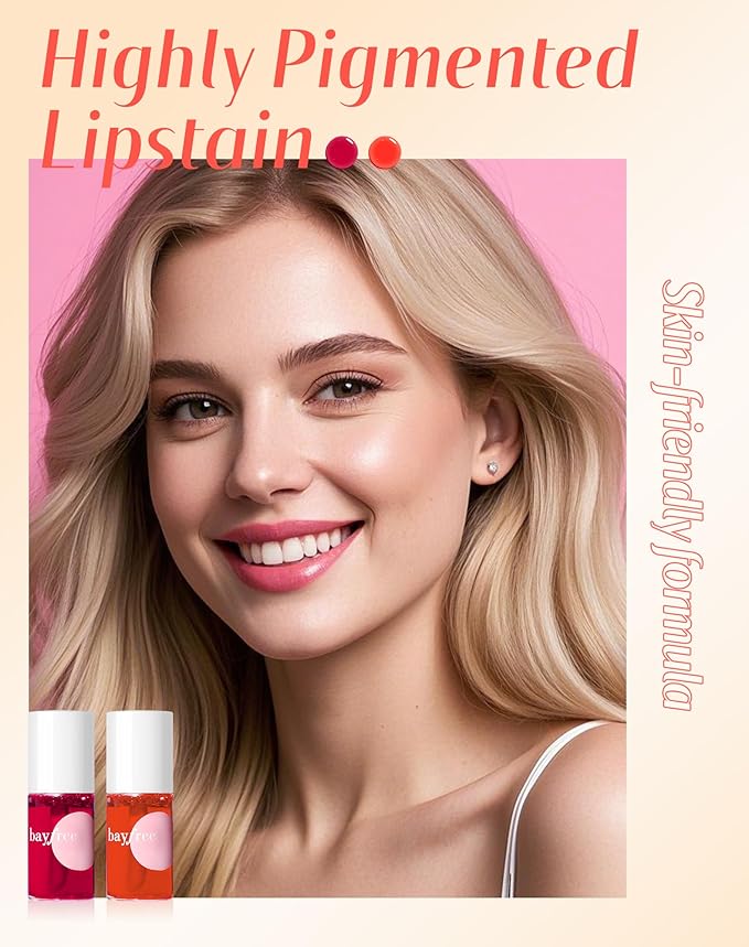 Lip Tint Stain Set, Lip Stain Long Lasting Lightweight Waterproof, Transfer-Proof, Non-sticky, Lip Makeup Matte Finish