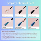 Allstarry White Chrome Nail Powder, 4 PCS Color-Shift Chameleon Chrome Effect Powder Neon Aurora Glitter Dust Iridescent Pearlescent Pearl Pigment for Nail Art Decoration, Gel Polish, Resin Craft