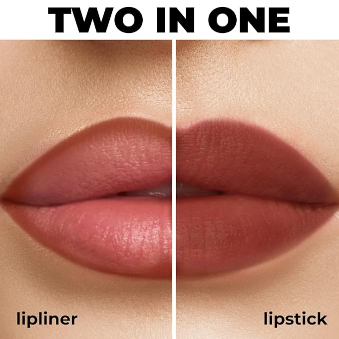 Matte Gel Lip Liner Pencil | Weightless & CreamyTexture - Sharpenable - Longwear & Waterproof - High Pigmented & Flawless Finish - Cruelty-free & Paraben-Free - 413, 1,7g/0.05oz. (Chilli)