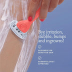 Billie Razors for Women Shave Kit – Women’s Razor + 4 x 5-Blade Razor Refills + Magnetic Holder – Coral