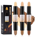 6 Colors Highlight and Contour Stick,Dual-Ended Full Coverage Stick Set