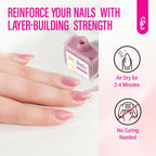 Nail Strengthener for Women: 8 in 1 Dusty Rose Nail Hardener Extra Strong and Growth - Nail Polish Hardener for Weak and Damaged Nails 15ml