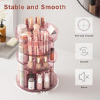 360 rotating makeup organizer with