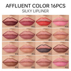 USHAS 16 Pcs Lip Liner Pencil - Matte Lip Liner Set Lip Makeup Soft Pencils for women, Natural Lip Liners Smooth Lipstick pencil (16 Colors (01-16), Pack of 1)