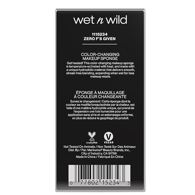 wet n wild Color Changing Makeup Sponge - Low Product Absorption for Streak-Free Application, Effortless Blending Beauty for a Smooth Professional Looking Finish, Cruelty-Free & Vegan-Zero F's Given