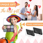 6 Pcs Empty Magnetic Makeup Palette with Clear Top Travel Makeup Pan DIY Eyeshadow Pan Dispensing Storage Box for Eyeshadow Lipstick Blush Powder Pigment, 4.6 x 2.4 x 0.4 In, 5.5 x 4.0 x 0.6 In