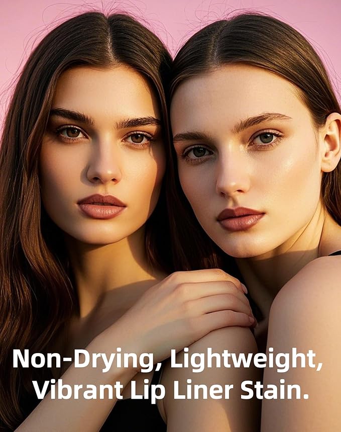 KIMUSE Lip Stain Peel Off, Peel Off Lip Liner Stain with Tweezer, Long Lasting, Waterproof, Transfer Proof Lipstains Color, Smudge-Free, Easy Removal, Matte Finish