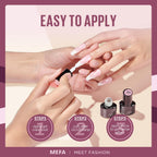 MEFA Gel Nail Polish Set, 12 Colors Purple Gel Polish Set Burgundy Red Nail Polish Soak Off Pink Nude Brown Nail Gifts for Women Girl DIY Salon Home Manicure