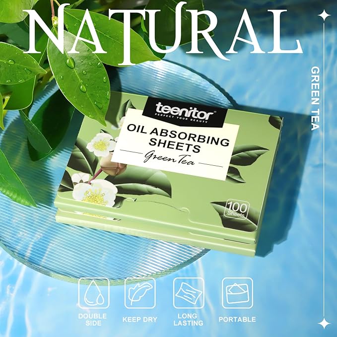 Teenitor Oil Blotting Sheets for Face, 400 Sheets Large 10cmx7cm