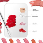 Makeup Foundation Mixing Nail Palette - Stainless Steel Makeup Palette Tray Mixer with Foundation Cosmetic Spatula for Nail Art Palette Makeup Artist Must Haves