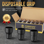 Ambition Soldier P3 Disposable Tattoo Grips - 12Pcs 32mm Professional Tattoo Rubber Grip Cover with Click Adjust System Supply for Rotary Soldier, Zetton, Torped & Shura Tattoo Pen Machine Gun
