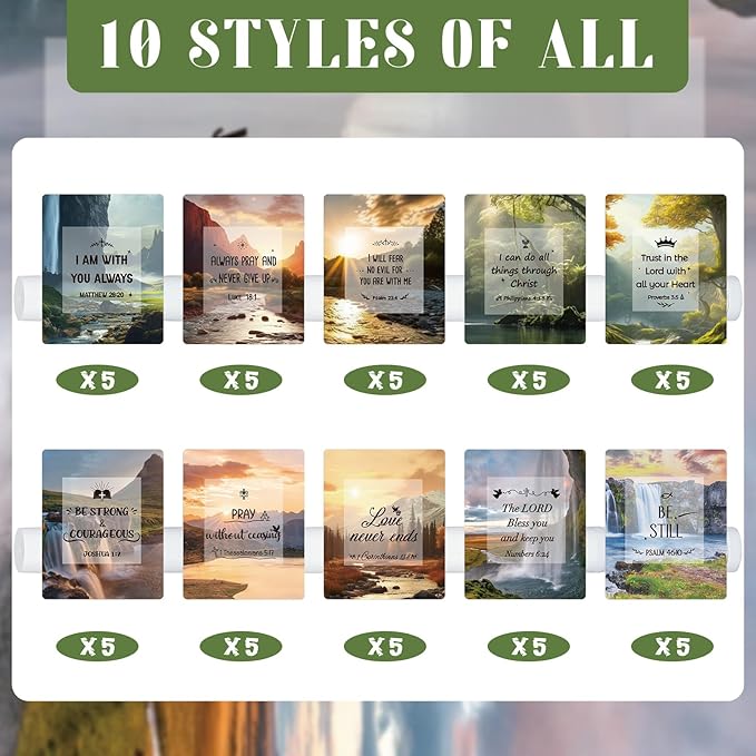 50 Pcs Lip Balm with Scripture Religious Lip Balm for Women Christian Lip Balms Bulk Gifts Faith Bible Verse Scripture Inspirational Gift Party Favors for Women Coworkers 10 Styles